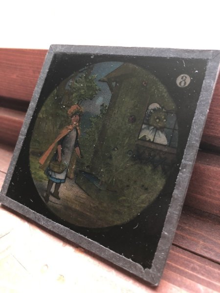 画像4: Antique Magic Lantern Glass Slide アンティーク マジックランタン・スライド 赤ずきんちゃん(8) (4)