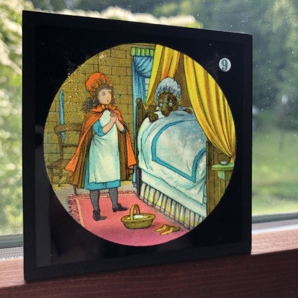 画像1: Antique Magic Lantern Glass Slide　アンティーク　マジックランタン・スライド　赤ずきんちゃん(9） (1)