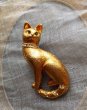 画像1: Vintage Brooch　猫のブローチ　グリーンアイ (1)