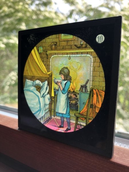 画像2: Antique Magic Lantern Glass Slide　アンティーク　マジックランタン・スライド　赤ずきんちゃん(10)　 (2)