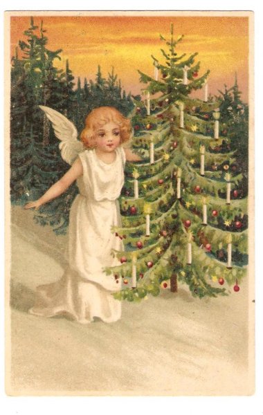 画像1: クリスマスツリーと天使 (1)