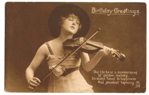 画像1: ヴァイオリンを弾く女性 (1)