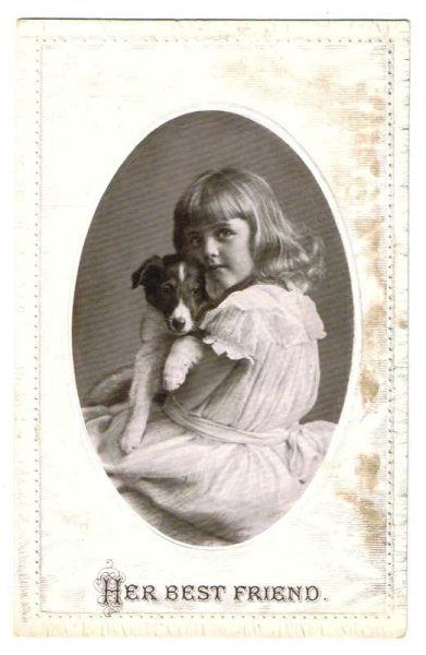 画像1: 犬と女の子 (1)