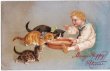 画像1: 猫とごはんを食べる子ども　 H.Maguire (1)