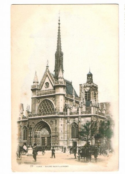 画像1: フランス　パリ　聖堂　Eglise Saint-Laurent  (1)