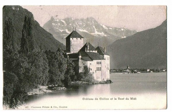 画像1: スイス　湖畔に佇むシャトー　Chateau de Chilon ef la Dent du Midi (1)
