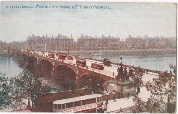 画像1: イギリス　ロンドン　Westminster Bridge & St Thomas Hospital (1)