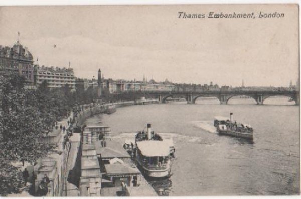 画像1: イギリス　ロンドン　エンバンクメント　Thames Embankment　ウォータールー橋 (1)