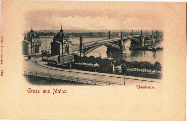 画像1: ドイツ　Gruss aus Mainz 橋 (1)
