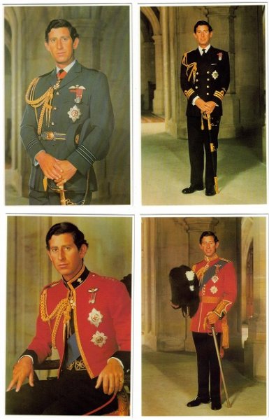 画像1: イギリス王室 チャールズ皇太子　４枚セット (1)