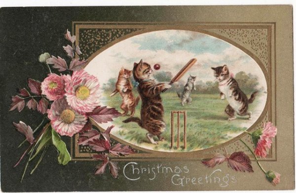 画像1: クリケットをする猫たち　Helena Maguire (1)
