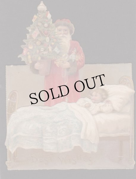 画像1: サンタさんと子ども　クリスマスグリーティングカード (1)