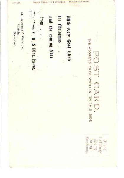 画像2: クリスマスカード　十字架を持つ天使 Ellen Clapsaddle (2)