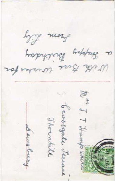画像2: 女性 イギリス1915年消印 (2)