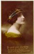 画像1: 女性　イギリス1915年消印 (1)
