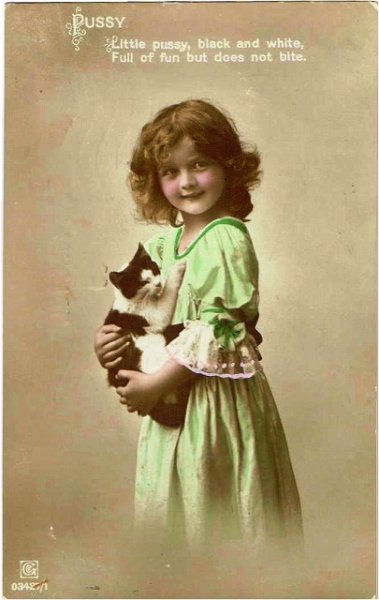 画像1: 猫と女の子  (1)