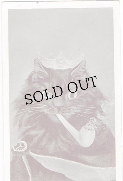 画像1: パイプを吹く王様猫　G.Barnes (1)