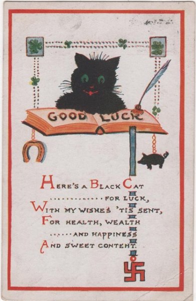 画像1: Good Luck Cat 幸福を招く黒猫とラッキーチャームたち (1)