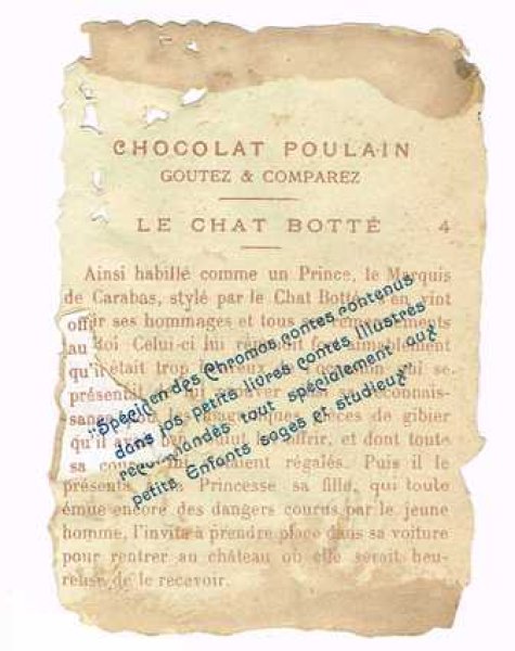 画像2: アンティークカード 童話「長靴をはいた猫」4. LE CHAT BOTTE (2)