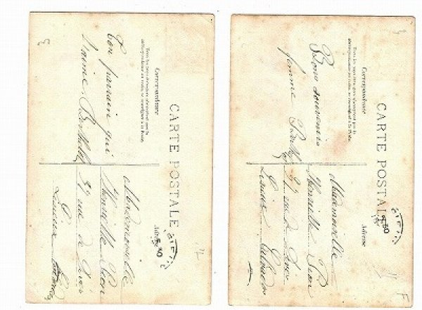 画像2: お人形と黒猫を抱く女の子 2枚組 (2)