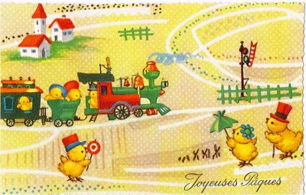 画像1: 汽車に乗るヒヨコ (1)