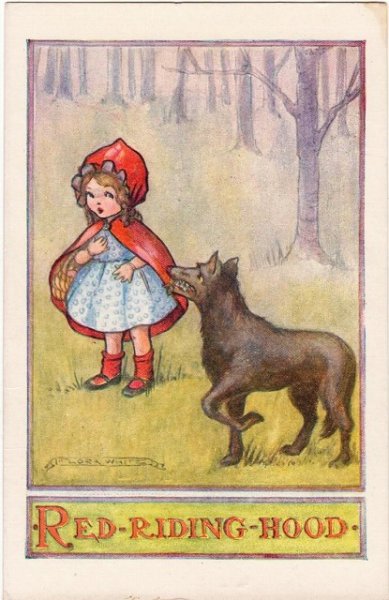 画像1: 童話　赤ずきんちゃんとオオカミ　Flora White (1)