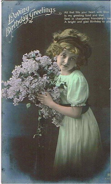 画像1: お花と美しい女の子 (1)