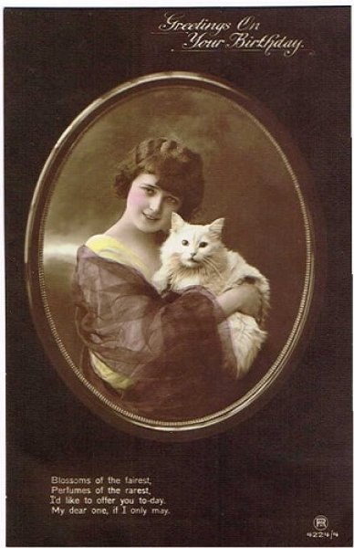 画像1: 白猫と女性 (1)