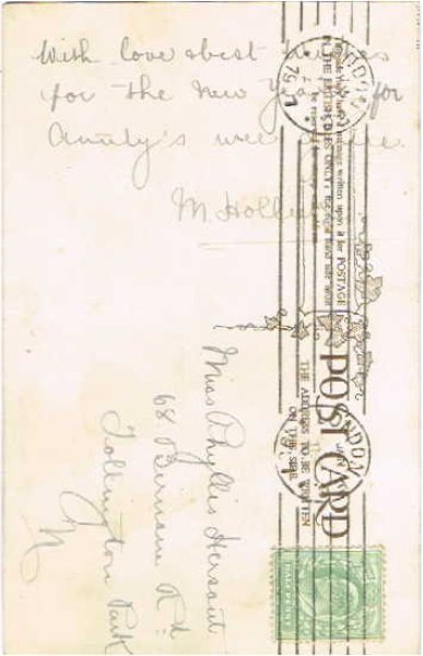 画像2: 踊る3匹の猫 1907年消印 (2)