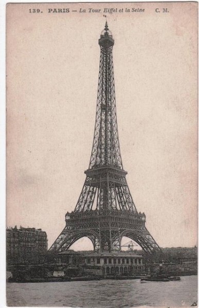 画像1: フランス　パリ　セーヌ川とエッフェル塔　La Tour Eiffel    (1)