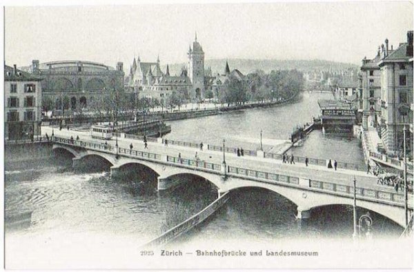 画像1: スイス　チューリッヒ　Bahnhofbrucke und Landesmuseum 橋 (1)