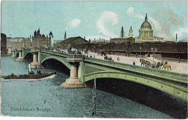 画像1: イギリス　ロンドン　テムズ川と橋　Blackfiars Bridge (1)