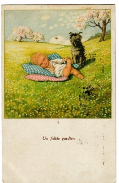 画像1: 赤ちゃんをガードする犬　 Pauli Ebner (1)