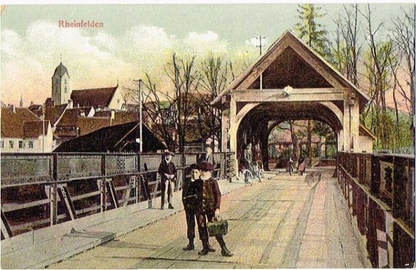 画像1: スイス　ラインフェルデンの橋の子どもたち　Rheinfelden (1)