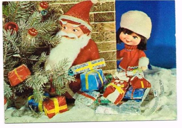 画像1: クリスマス　サンタさんと女の子 (1)