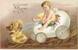 画像1: ヒヨコの卵車に乗る天使　Ellen Clapsaddle (1)