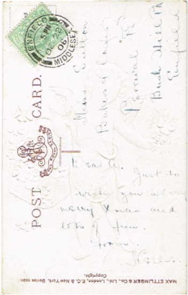 画像2: 忘れな草と四つ葉クローバーと天使 (2)