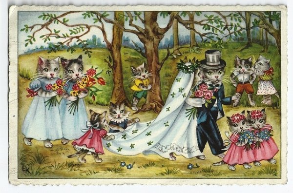 画像1: 猫の結婚式 (1)