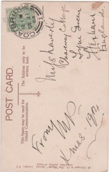 画像2: クリスマスカード 聖母子を祝福する天使 E.Clapsaddle (2)