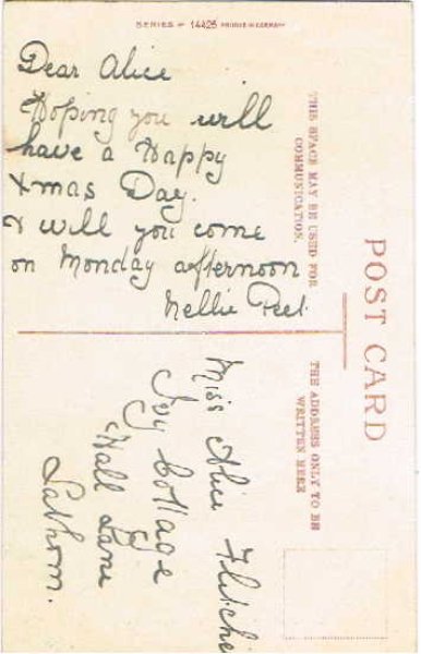 画像2: クリスマスカード 天使 Ellen Clapsaddle (2)