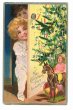 画像1: クリスマスカード　ツリーと子ども (1)