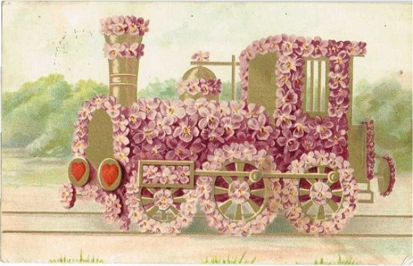 画像1: スミレのお花の機関車 (1)