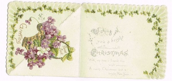 画像2: スミレのお花のグリーティングカード (2)