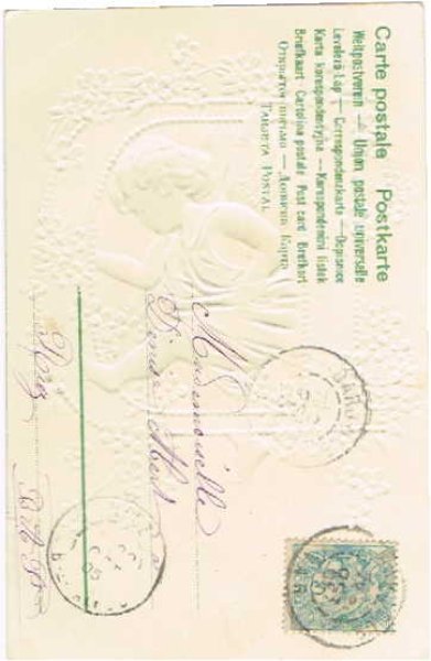 画像2: 天使のアルファベット「D」 Ellen Clapsaddle (2)