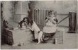 画像1: ランチタイム　子犬と女の子 (1)