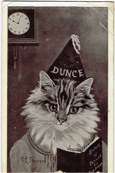 画像1: 立たされ坊主の猫　G.L.Barnes (1)