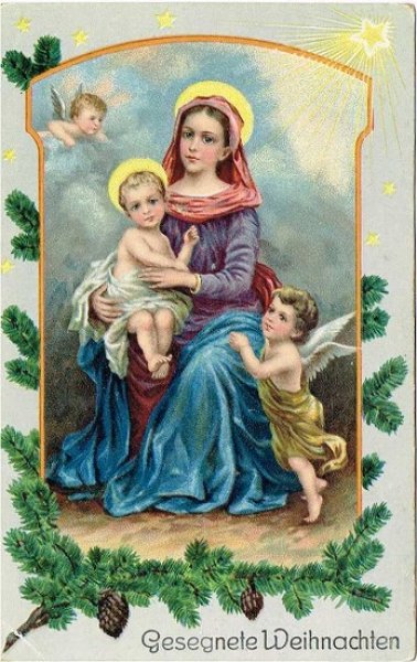 画像1: クリスマス　聖母子と天使 (1)