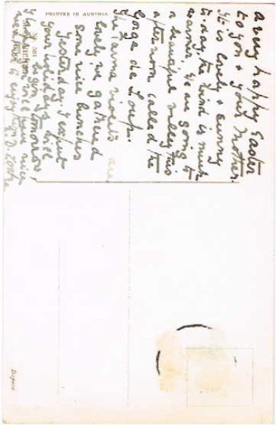 画像2: イースター　紫色のお花と手紙 L.Granner (2)