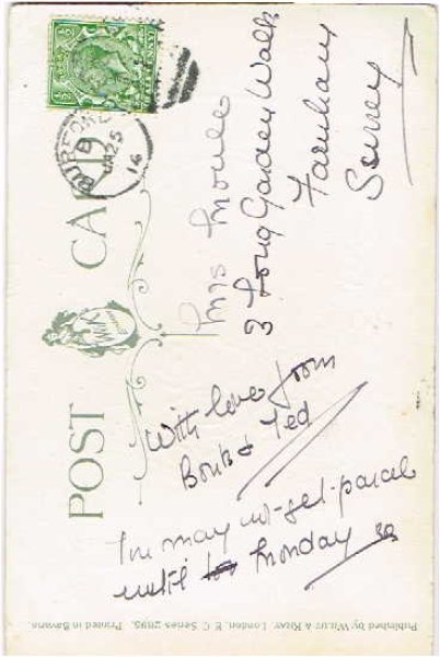 画像2: ツバメと薔薇のお花のバースデーカード (2)