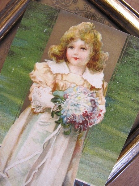 画像1: 花束を持つ女の子　Ellen Clapsaddle (1)